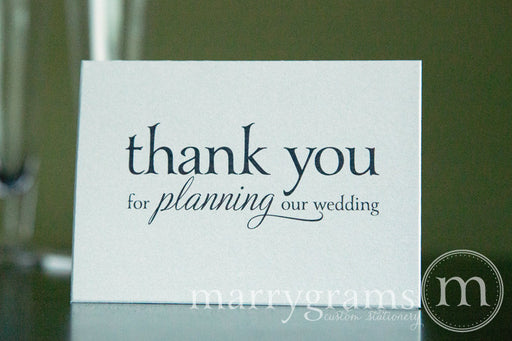 Thank You For Planning Our Wedding Card Serif Style