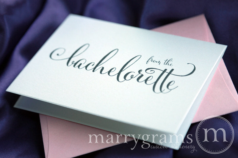 From the Bachelorette Shower Thank You Card Whimsical Style