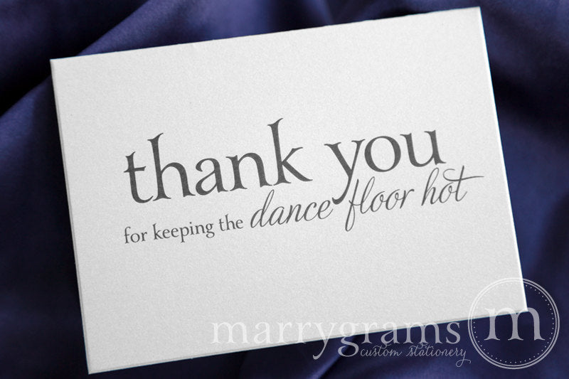 Thank You for Keeping Dance Floor Hot DJ Card Serif Style