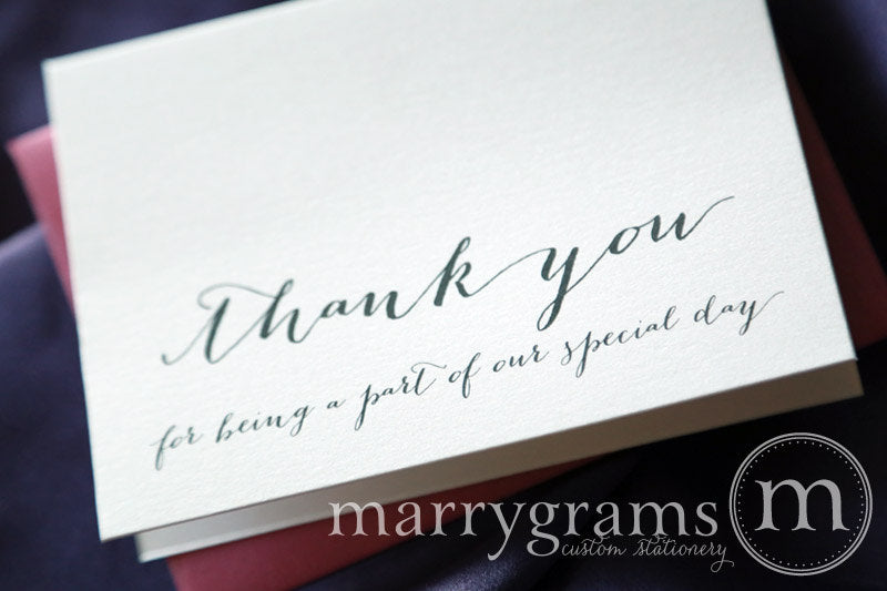 Our Special Day Vendor Thank You Card Handwritten Style