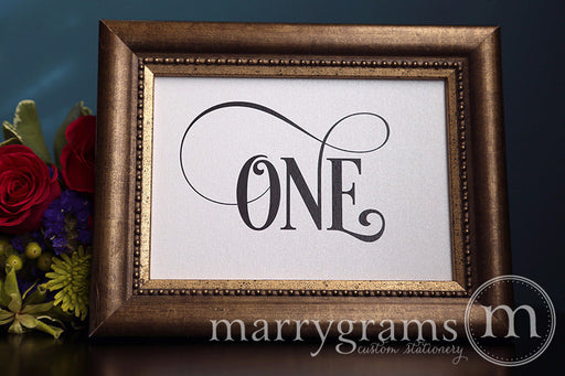 Wedding Table Number Signs Enchanting Style