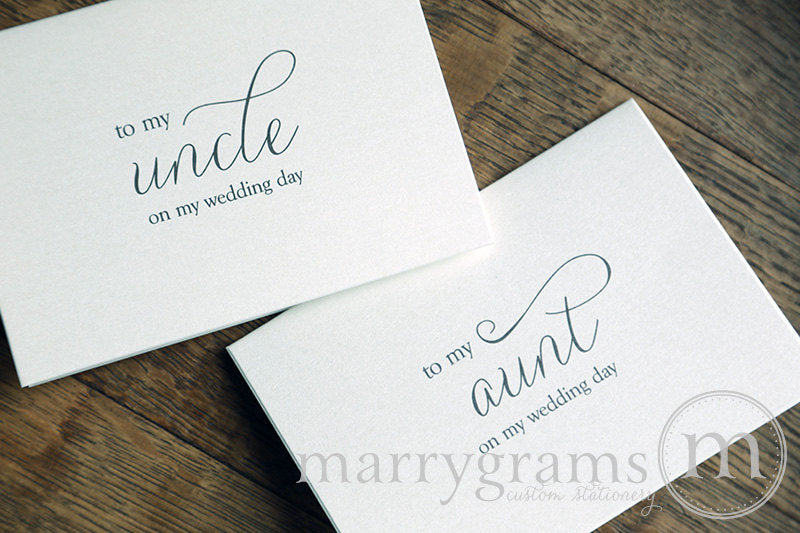 To My Family uncle and aunt Wedding Day Card Thin Style