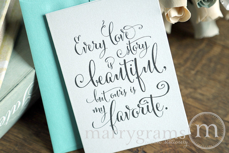 Every Love Story To My Bride or Groom Card Whimsical Style