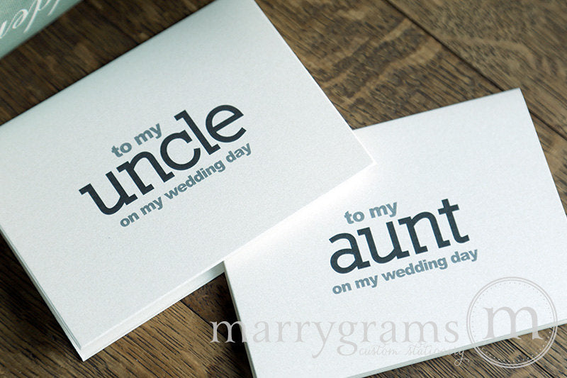 To My Family aunt and uncle  Wedding Day Card Block Style