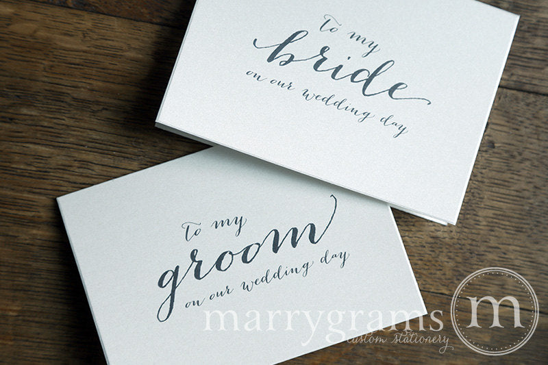 To My Bride or Groom Wedding Day Card Handwritten Style