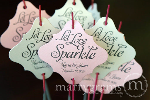 Let Love Sparkle Wedding Sparkler Tags