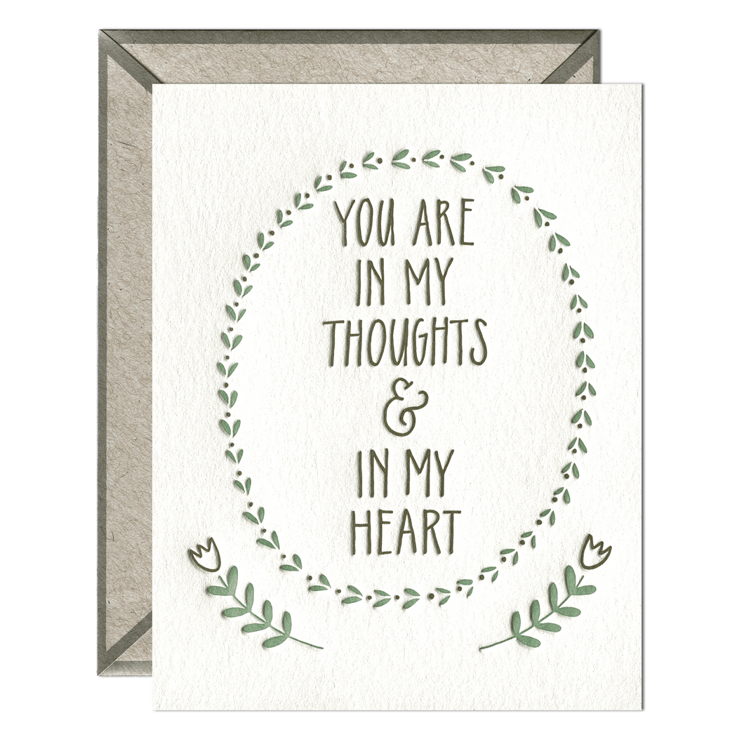 You are In My Thoughts & Heart Card