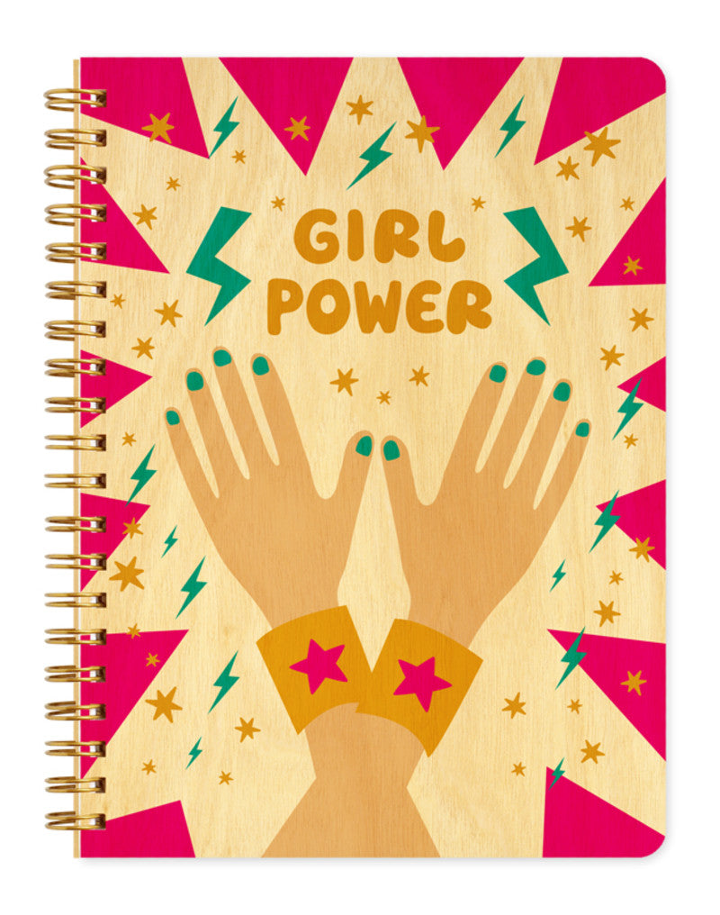 Wood Large Notebook girl power wonder woman
