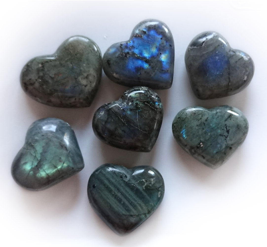 Small Labradorite Heart - Single