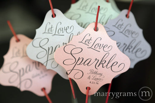 Let Love Sparkle Wedding Sparkler Tags