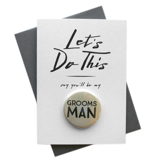Let's Do This Groomsman Button Cards