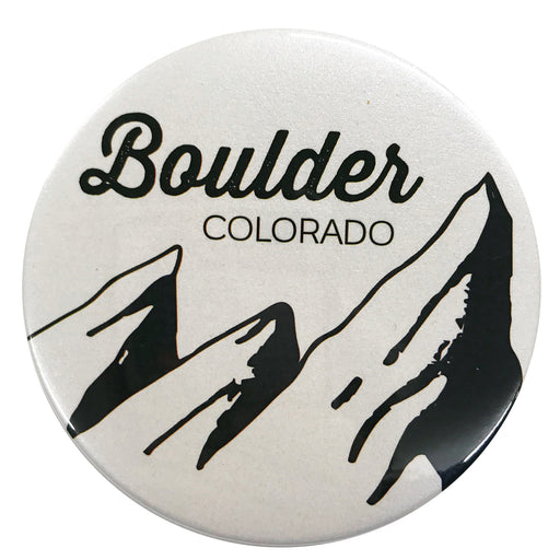 Boulder Colorado Flat Irons Button Magnet