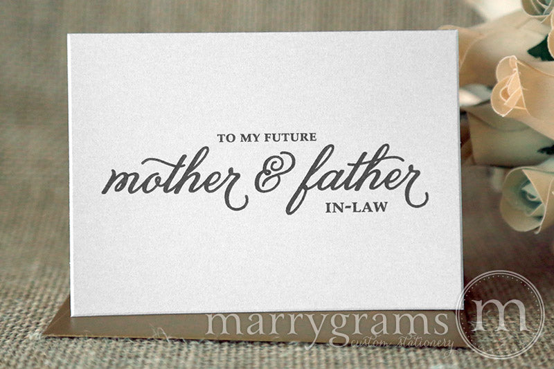To My Family future in laws Wedding Day Card Curly Style