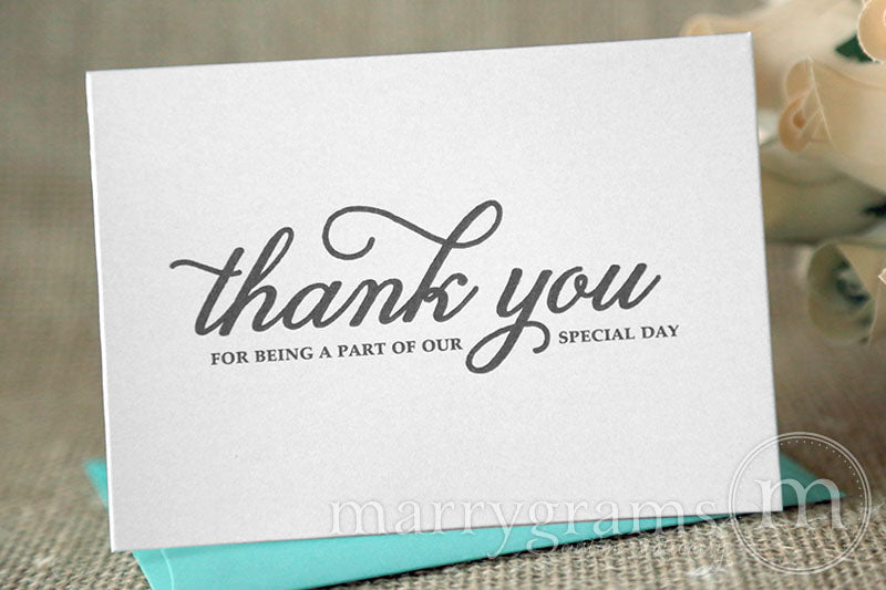 Our Special Day Vendor Thank You Card Curly Style