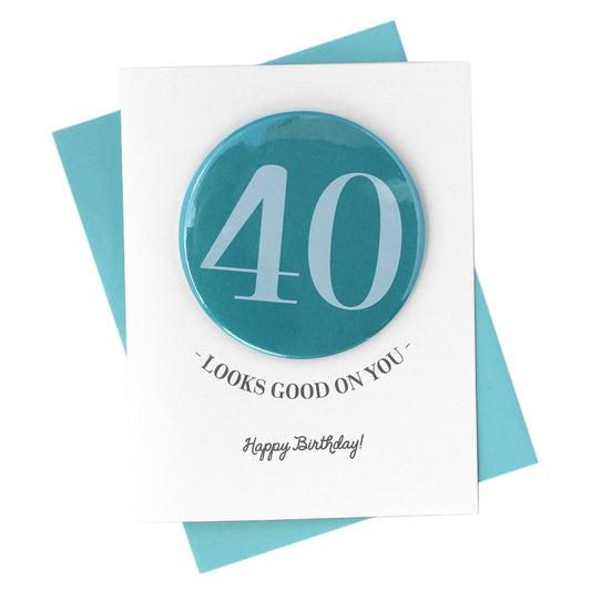 Milestone Birthday Button Card