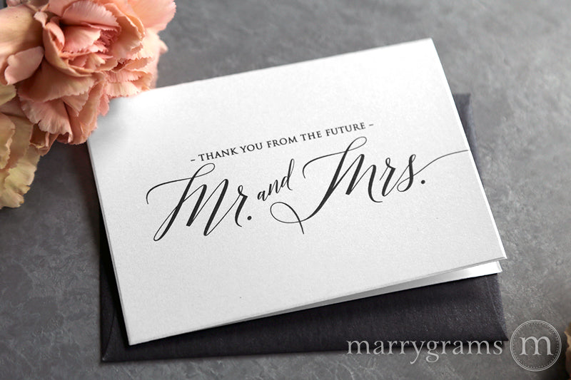 Thank You From the Future Mr. & Mrs. Cards Delicate Style