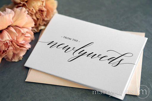 From the Newlyweds Thank You Card Delicate Style