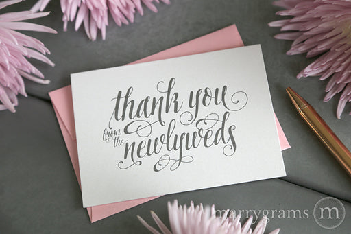 Thank You from the Newlyweds Card Romantic Style