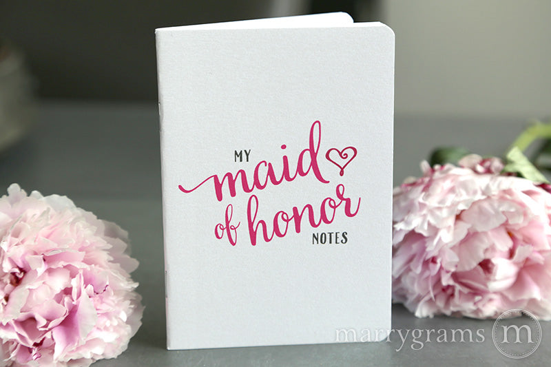 My Maid of Honor Notes Proposal Box Notebook