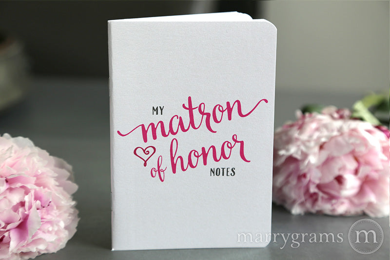 My Matron of Honor Notes Proposal Box Notebook