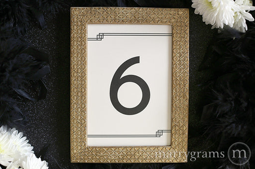 Numerical Wedding Table Number Signs Deco Style