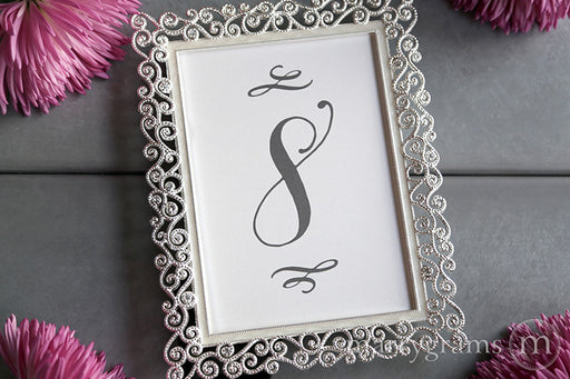 Numerical Wedding Table Number Signs Romantic Style