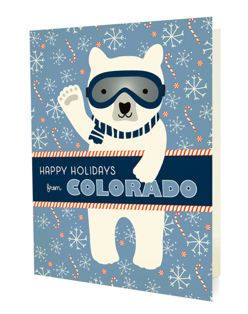 Polar Bear Colorado Holiday Card
