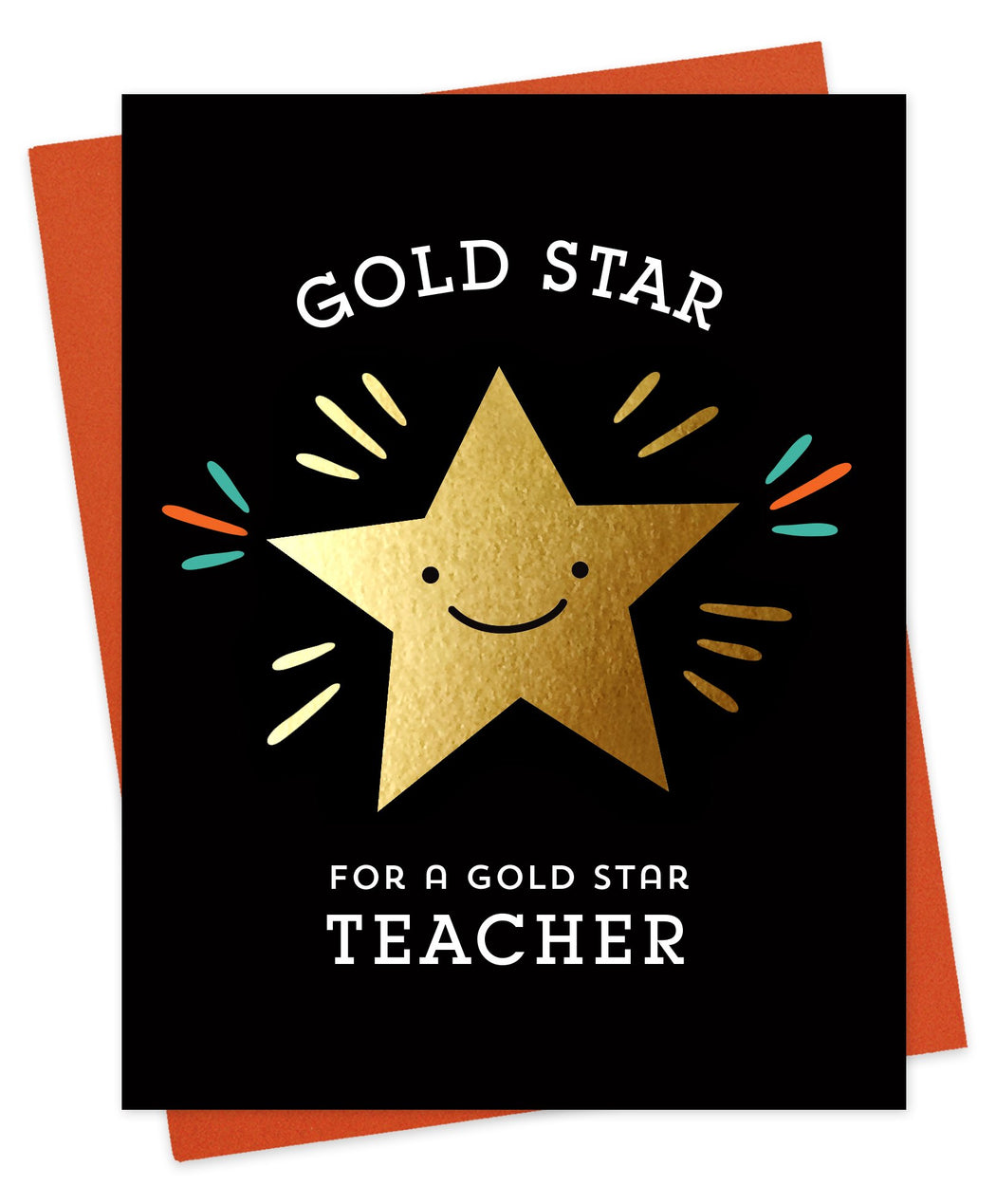 Gold Star Teacher Thank You Card