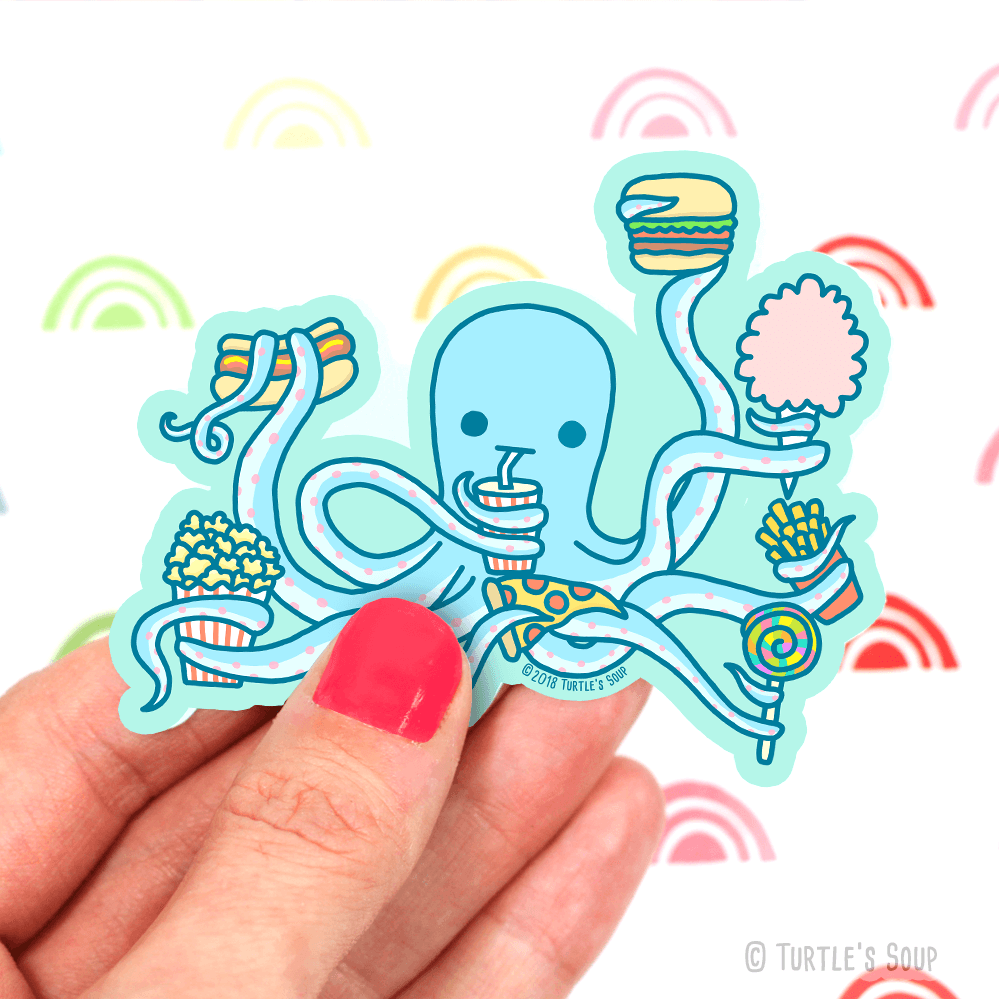 Junk Food Octopus Vinyl Sticker