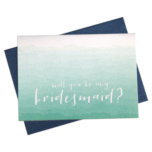 Ombre Colored Will You Be My Bridesmaid Invitation Cards