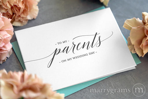 To My Family parents Wedding Day Card Delicate Style