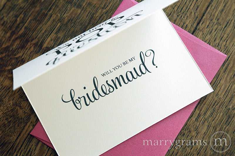 Pop the Question Be My Bridesmaid Card