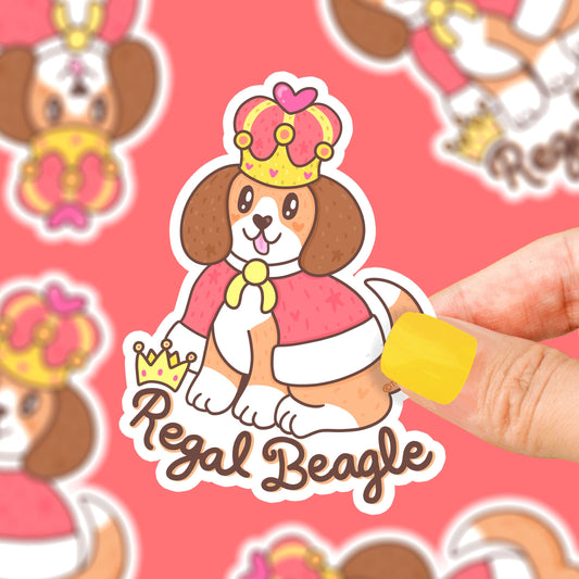 Regal Beagle Dog Vinyl Sticker