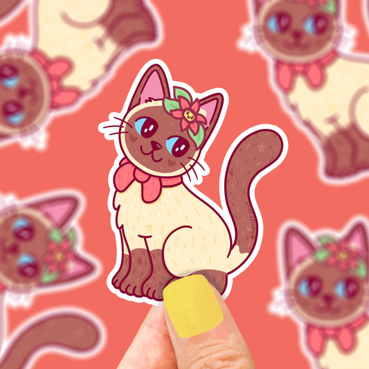 Siamese Cat Vinyl Sticker