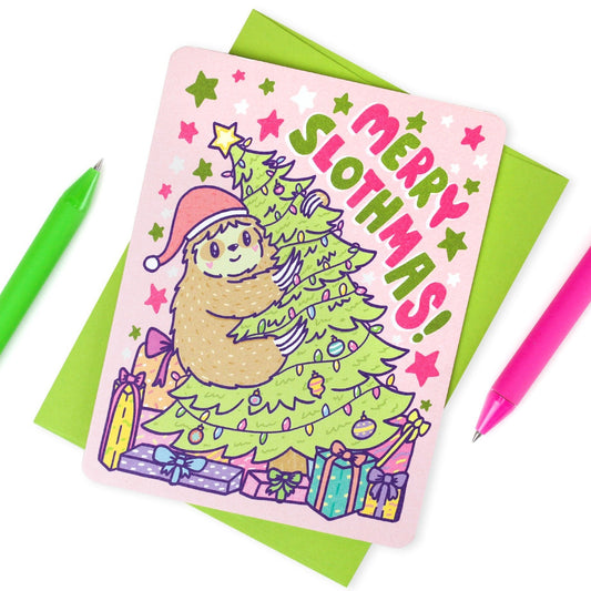 Merry Slothmas Christmas Card