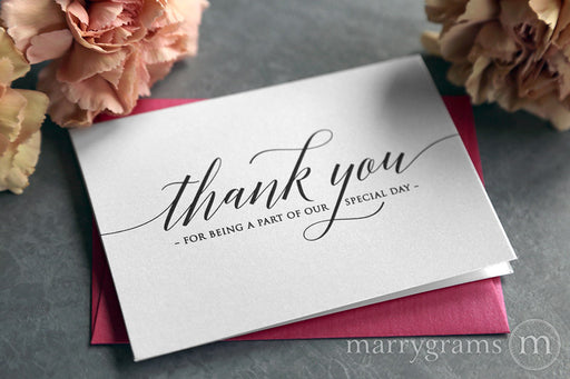 Our Special Day Vendor Thank You Card Delicate Style