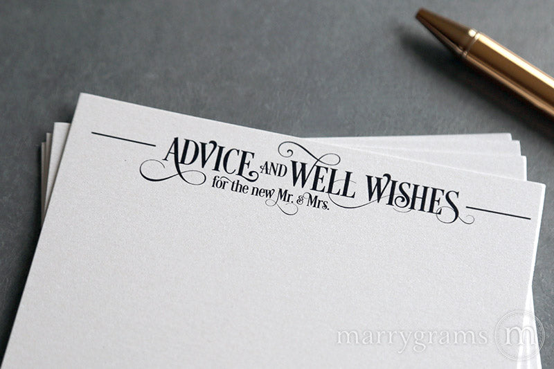 Wedding Advice & Wishes Cards Enchanting Style