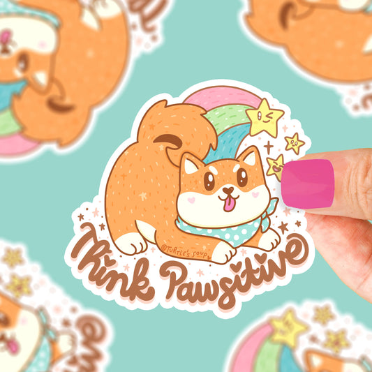 Think Pawsitive Dog Vinyl Sticker