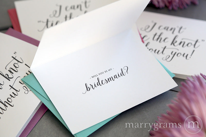 I Can't Tie the Knot Without You Be My Bridesmaid Card
