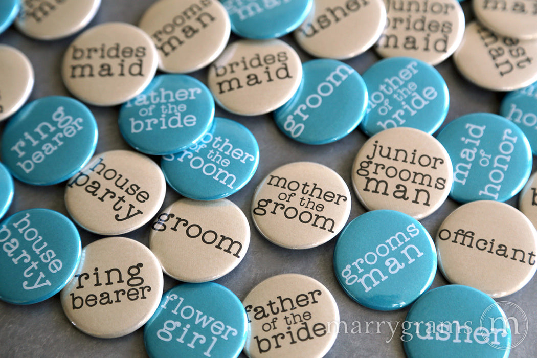It's Totally Happening Bridal Party Button Cards