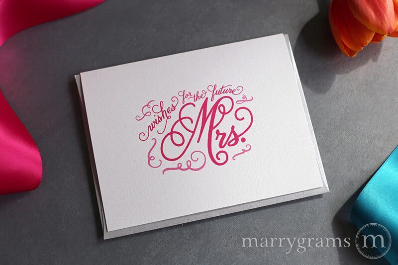 Wishes for the Future Mrs. Wedding Card
