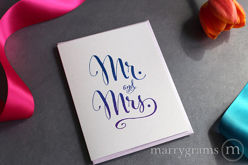 Mr. and Mrs. Ombre Wedding Card