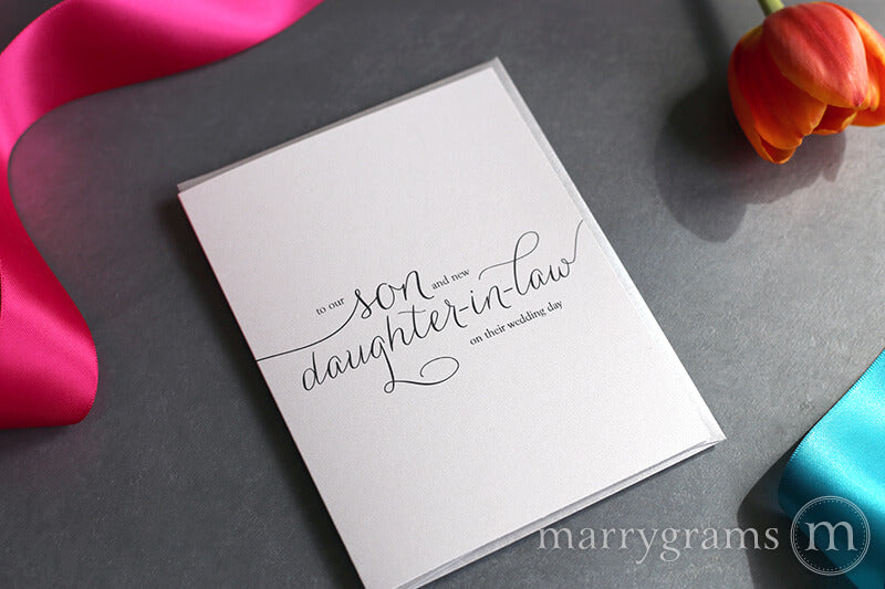 To Our Son & New Daughter-in-Law Wedding Day Card