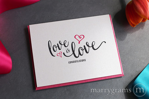 Love is Love Engagement Wedding Wishes Card
