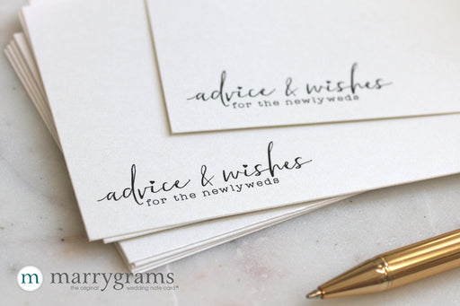 Wedding Advice & Wishes Cards Chic Heart Style